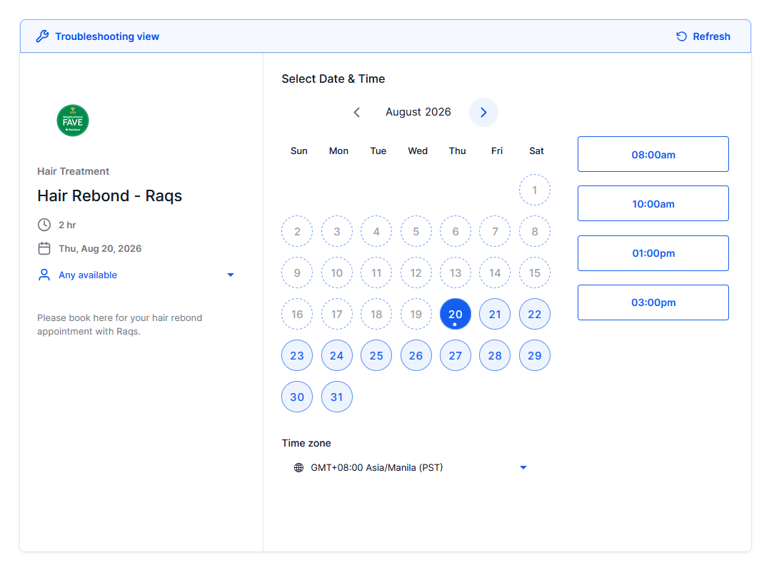 Calendar Booking System (GoHighLevel)